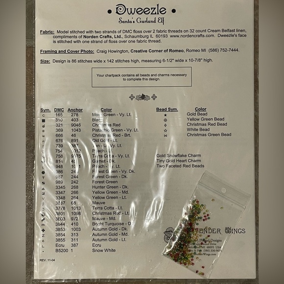 Set of 4 Holiday Cross Stitch charts - Picture 6 of 6